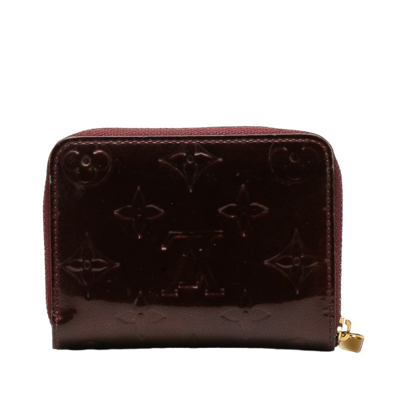Louis Vuitton Monogram Verney M93607 Card Case Patent Leather Amarrant Pearl Ladies