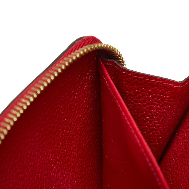 Louis Vuitton Monogram Implant Jeep Wallet Long Wallet M63691 Scarlet Red Car Friser Ladies Louis Vuitton