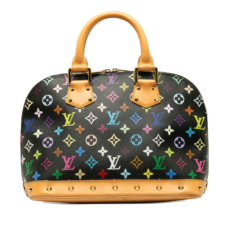 Louis Vuitton Monogram Multicolor M92646 Handbag PVC/Ledger Noir Black