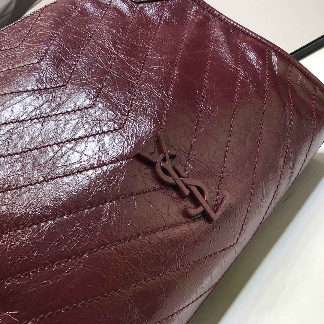GLAMI Niki MeGLAMIum Shopping Bag Burgundy For Women 12.6in/32cm YSLÃ‚Â 