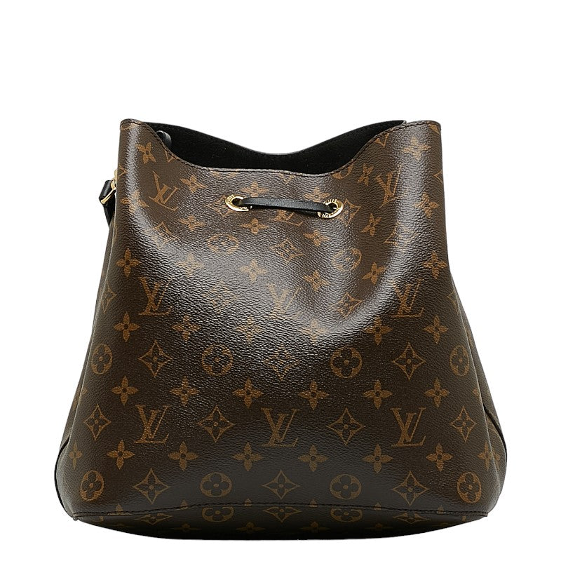 Louis Vuitton Monogram Neonoe Handbag M44020 Brown Noir Black PVC Leather  Louis Vuitton