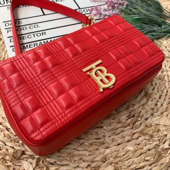 GLAMI Quilted MeGLAMIum Lola Bag Monogram Red For Women, Bags 11in/28cm
