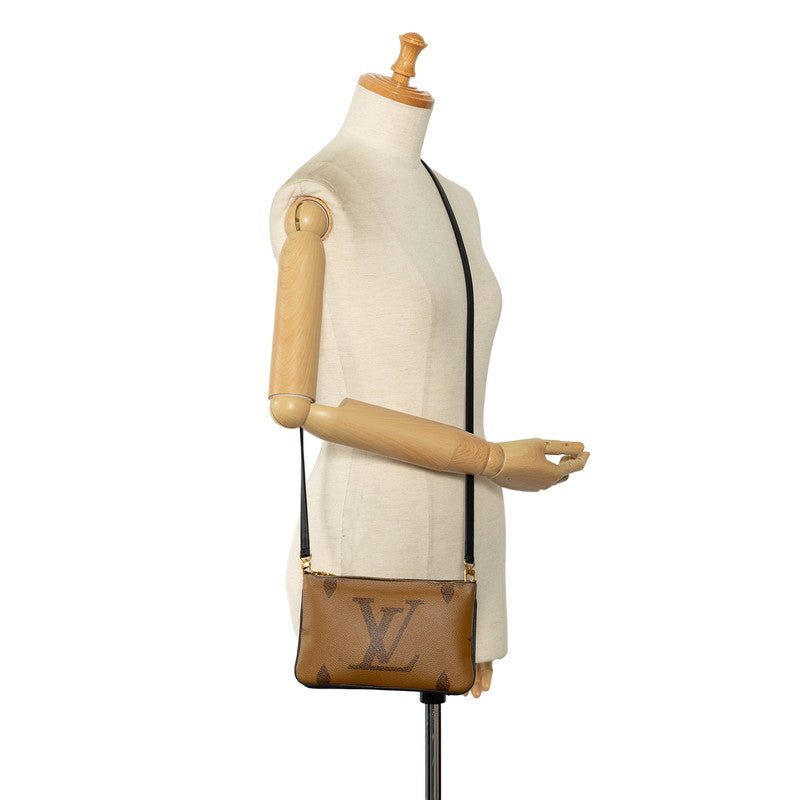 Louis Vuitton Monogram Giant Reversee Pochette Double  Shoulder Bag M69203 Brown PVC Leather  Louis Vuitton
