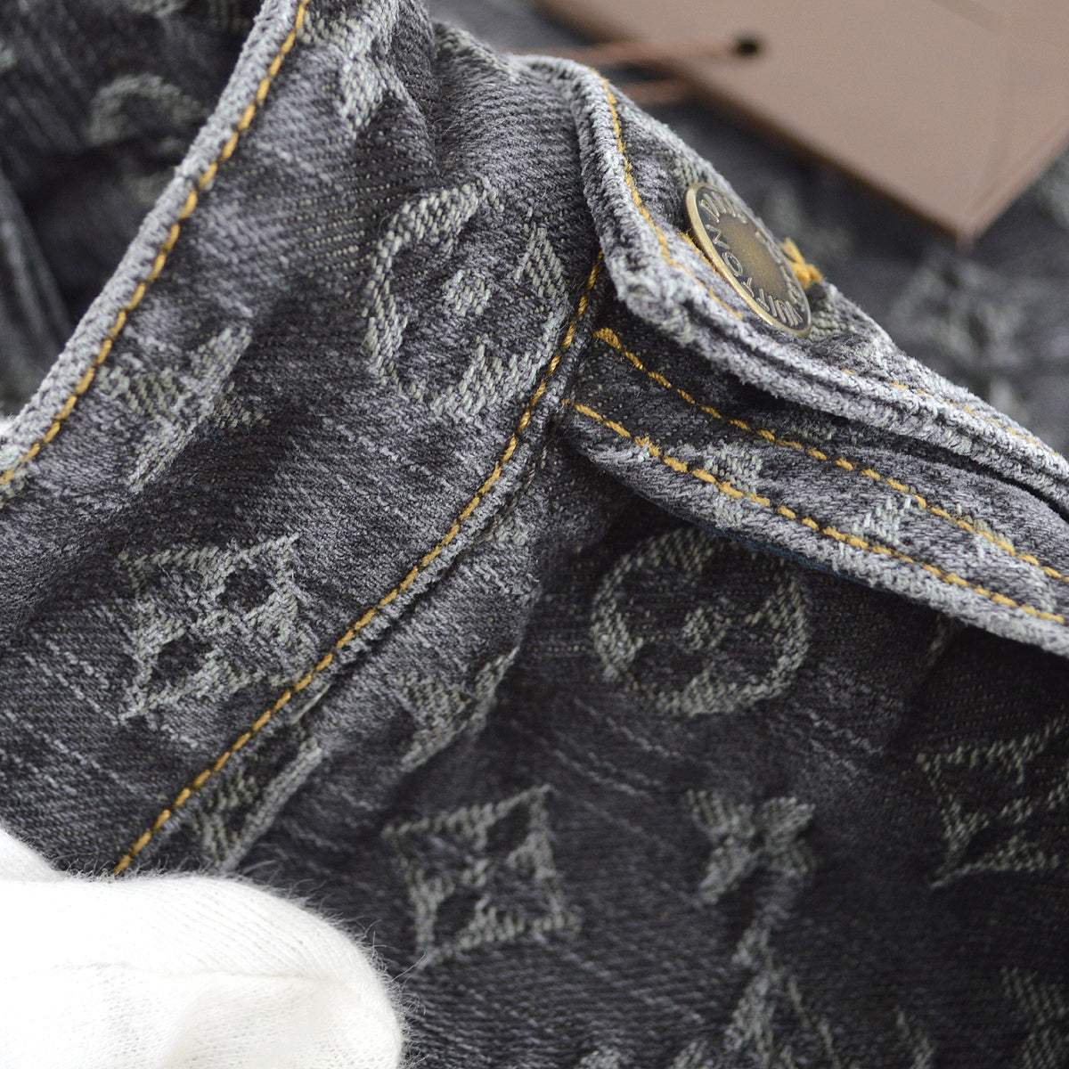 Louis Vuitton 2007 Monogram Denim Long Pants Gray #40