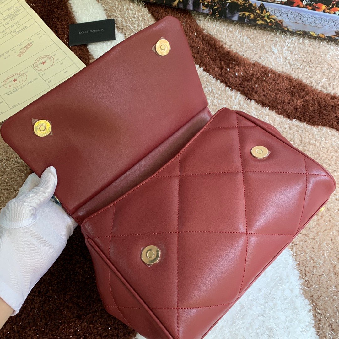 GLAMI MeGLAMIum Sicily Bag In Quilted Burgundy For Women 10.2in/26cm GLAMIÃ‚Â 