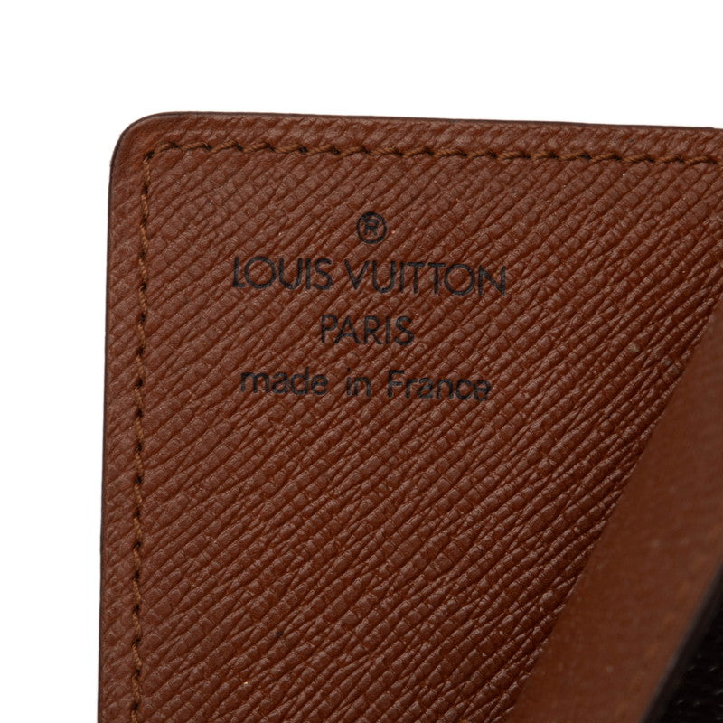 Louis Vuitton Monogram Portcourt Credit Card Case M60937 Brown PVC Leather  Louis Vuitton