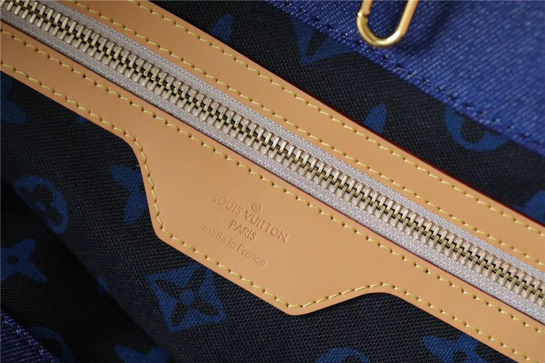 LV Cabas PM Plan Soleil Denim Canvas Blue For Women, WoHandbags 11.8in/30cm LVÃ‚Â  M94144