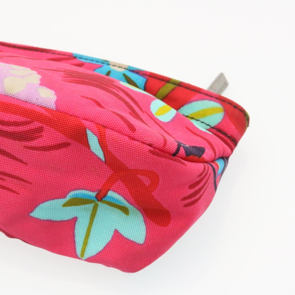 GUCCI Floral Pouch Nylon Pink fm1065