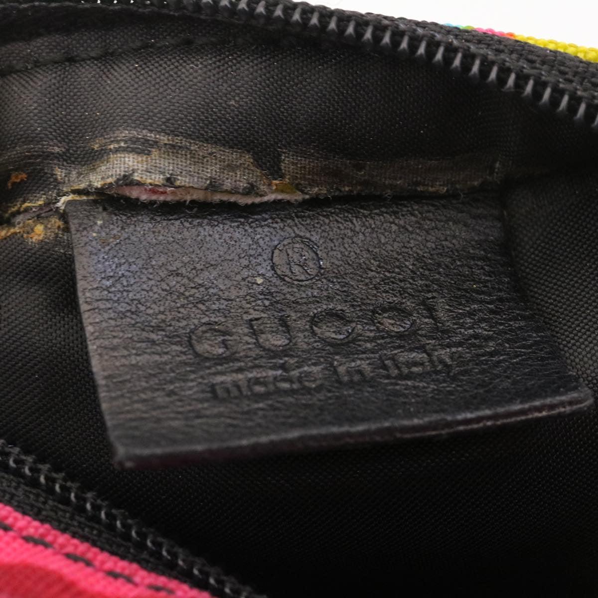 GUCCI Floral Pouch Nylon Pink fm1065