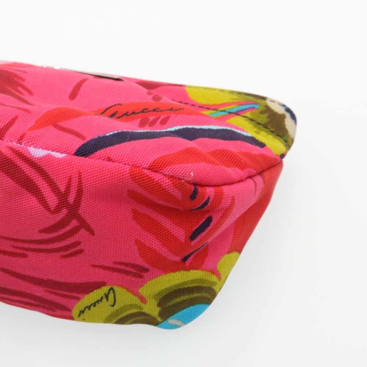 GUCCI Floral Pouch Nylon Pink fm1065