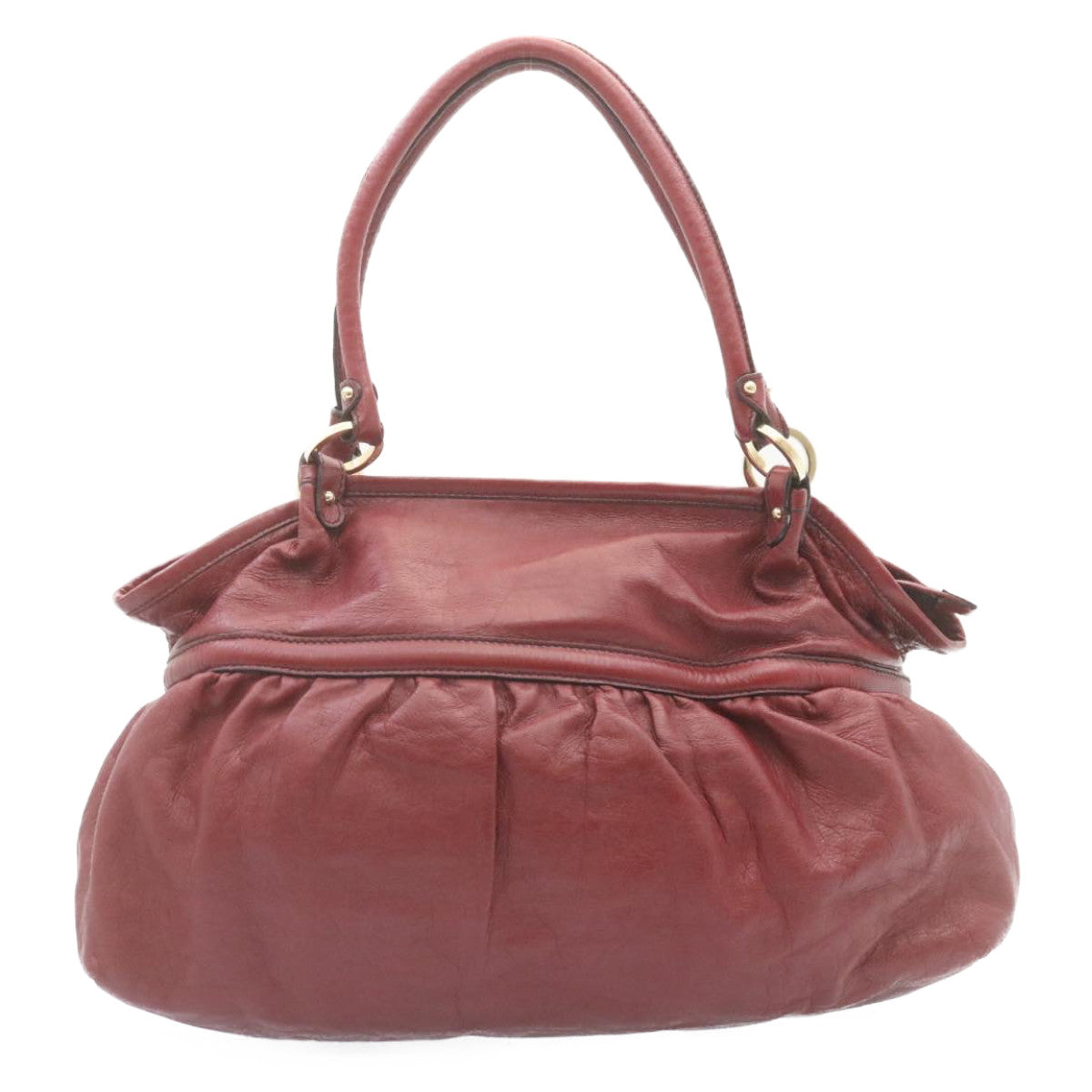 FENDI Tote Bag Leather Red fm1108