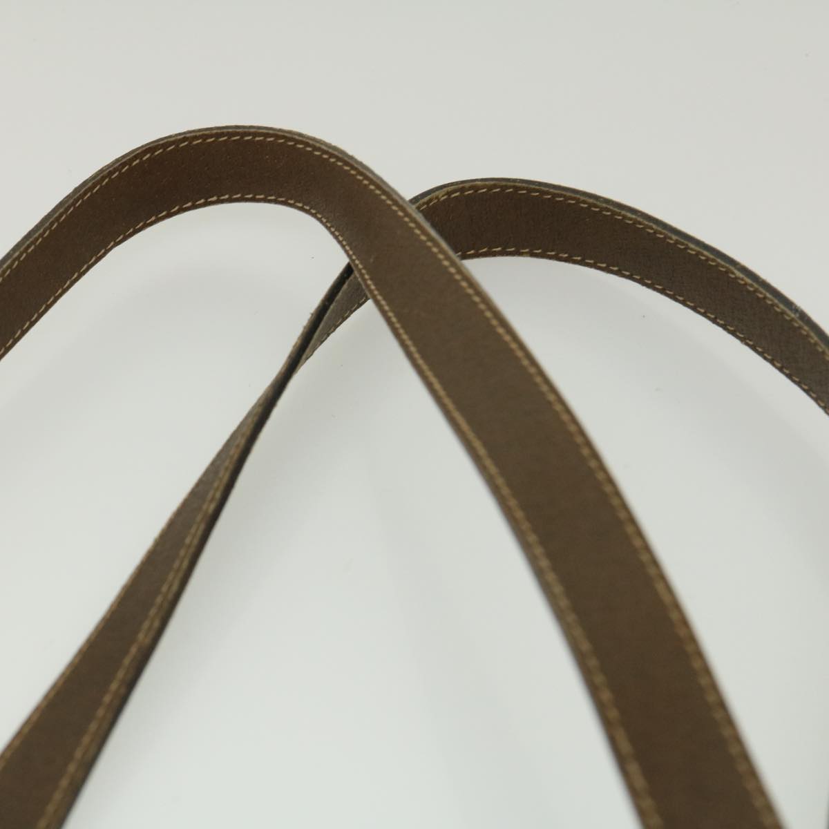 GUCCI GG Canvas Shoulder Bag PVC Leather Beige fm1310
