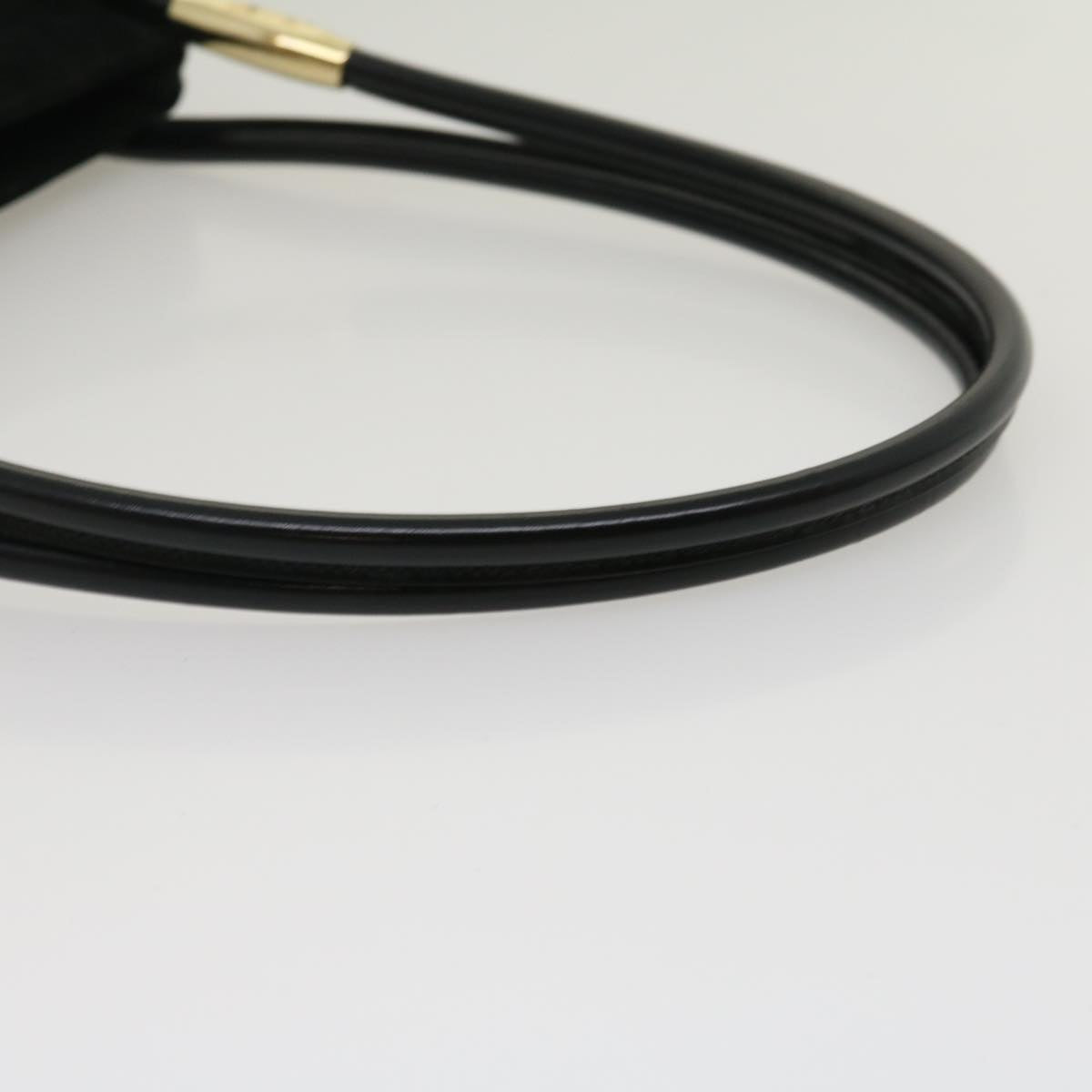 GUCCI Shoulder Bag Suede Leather Black fm1455