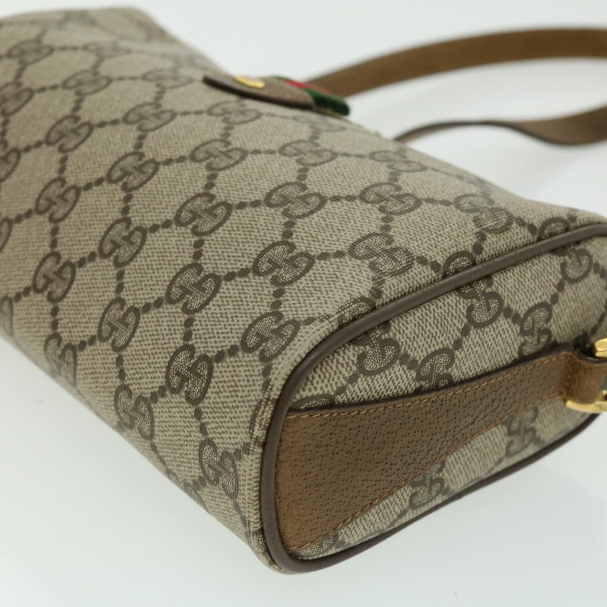 GUCCI GG Canvas Web Sherry Line Shoulder Bag Beige Red Green 8902018 fm1530