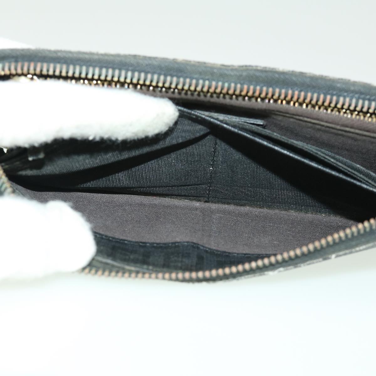 FENDI Bug Zucca Canvas Wallet 4Set Black Brown fm1630