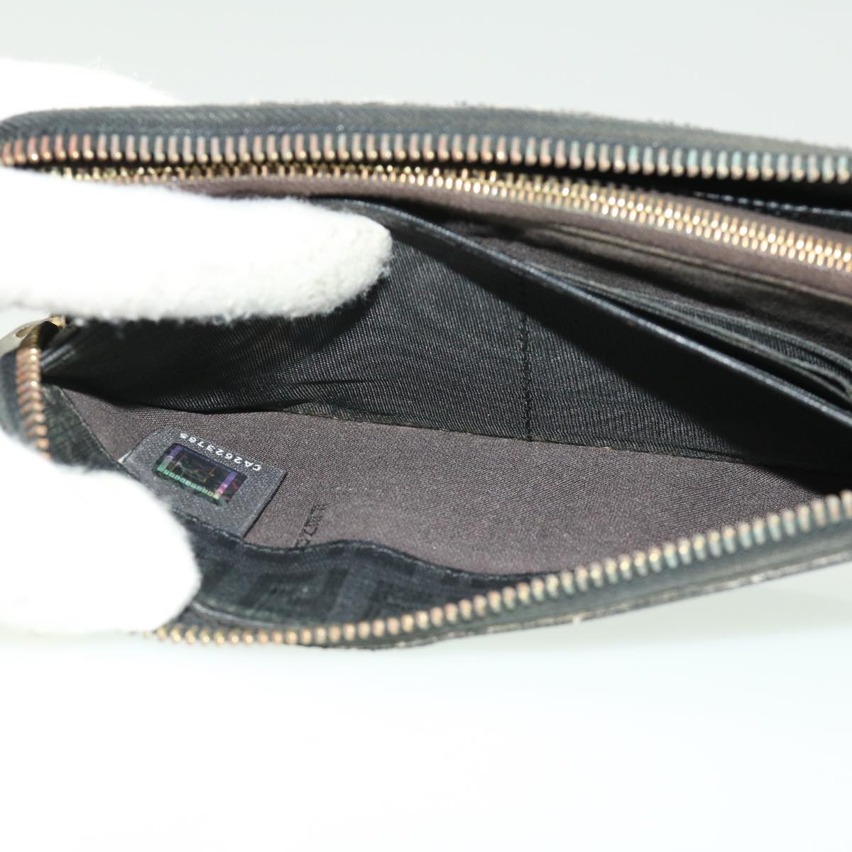 FENDI Bug Zucca Canvas Wallet 4Set Black Brown fm1630