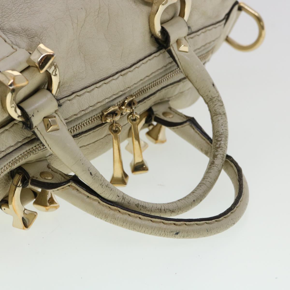 GUCCI Hand Bag Tote Bag Leather 4Set Beige Black Brown fm1720