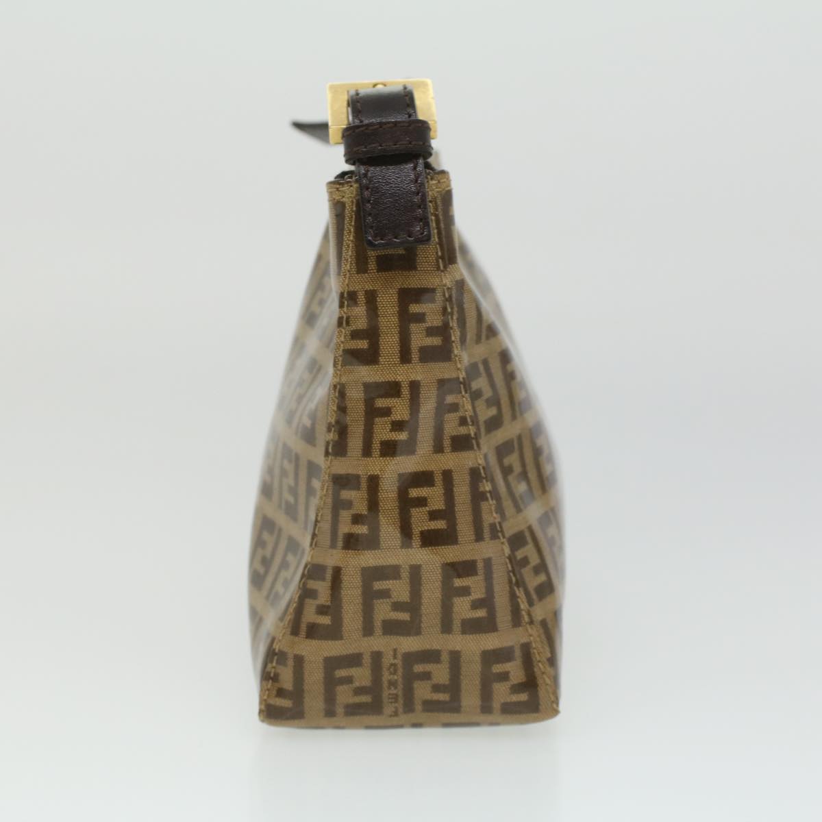 FENDI Zucchino Canvas Hand Bag Enamel Brown fm1867