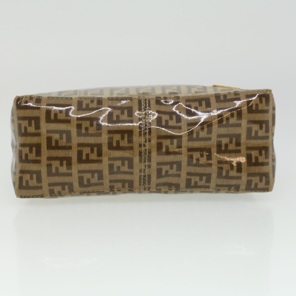 FENDI Zucchino Canvas Hand Bag Enamel Brown fm1867