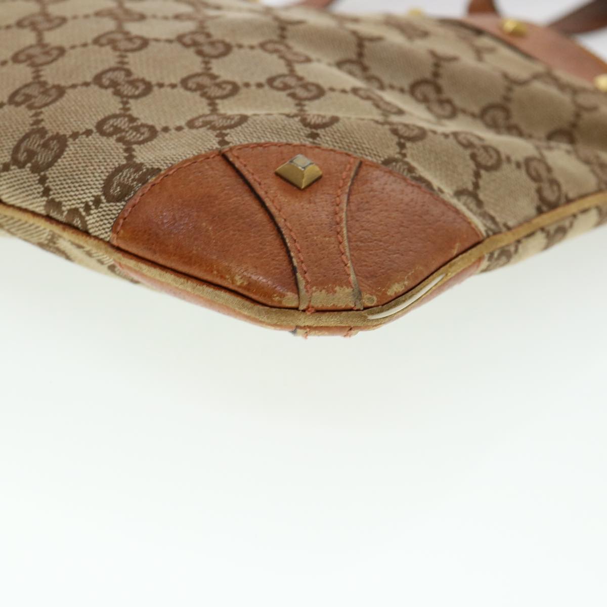 GUCCI GG Canvas Hand Bag 2Set Beige fm2158