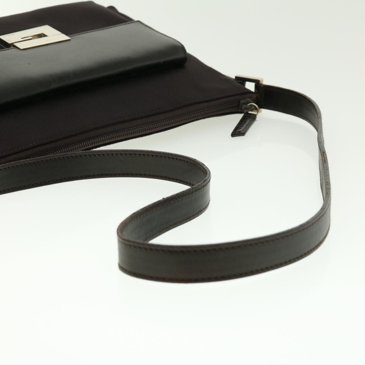 GUCCI Shoulder Bag Canvas Brown fm2205