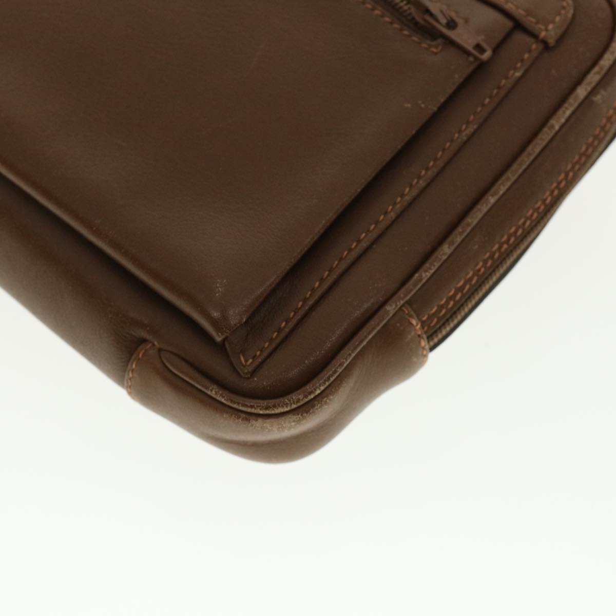 GUCCI Clutch Bag Leather Brown 006.23.0014 fm2288