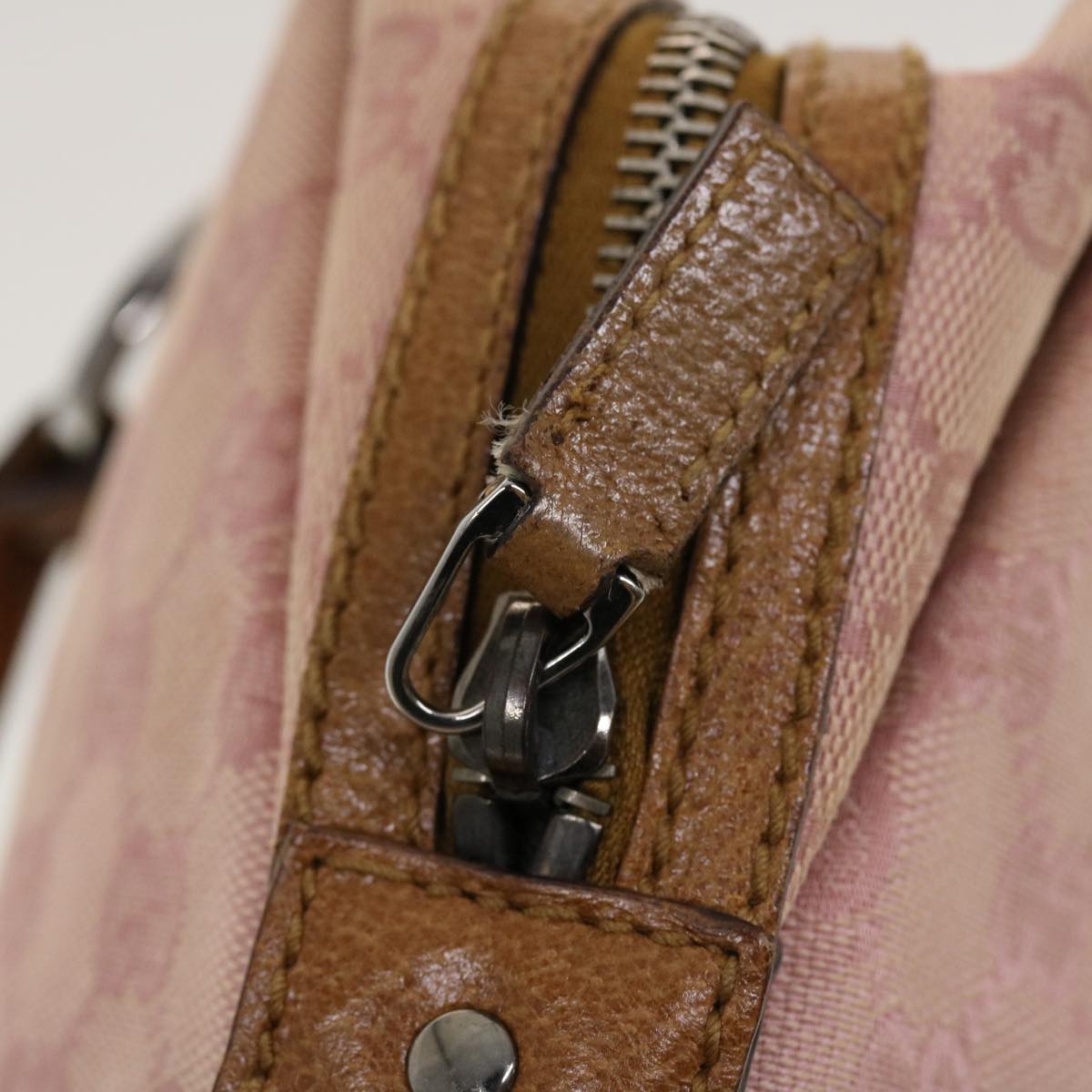 GUCCI GG Canvas Hand Bag Pink 113009 fm2349