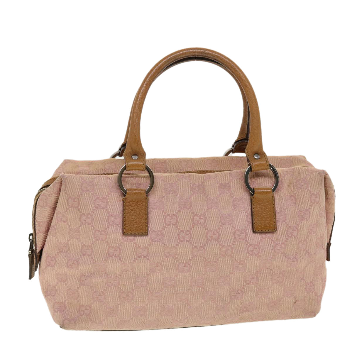 GUCCI GG Canvas Hand Bag Pink 113009 fm2349