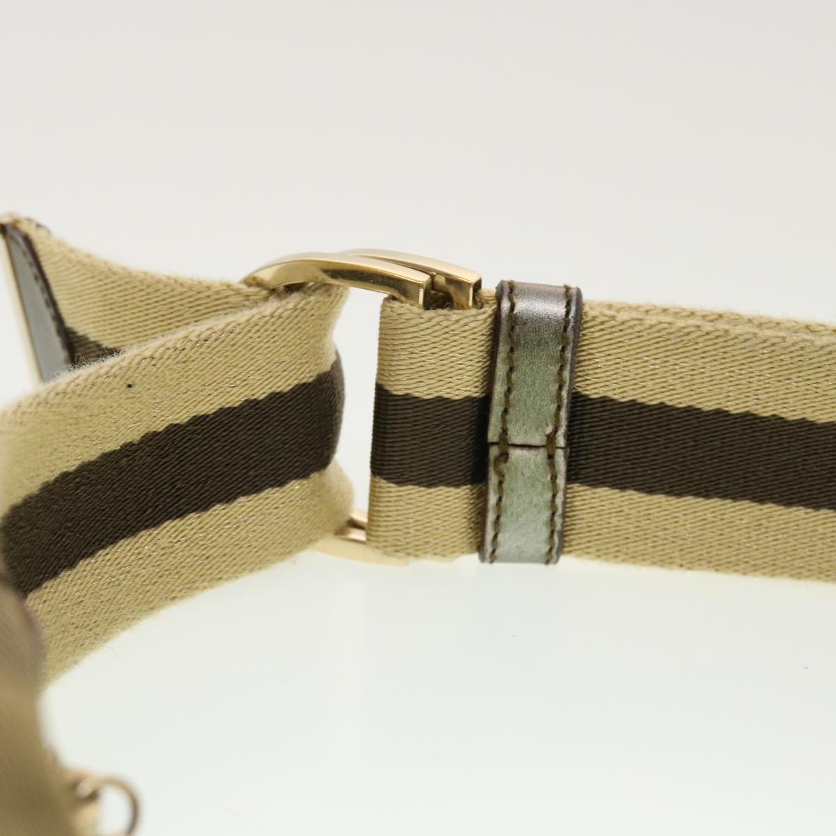 GUCCI Sherry Line Shoulder Bag Canvas Bronze Beige Brown 001 4186 fm2350