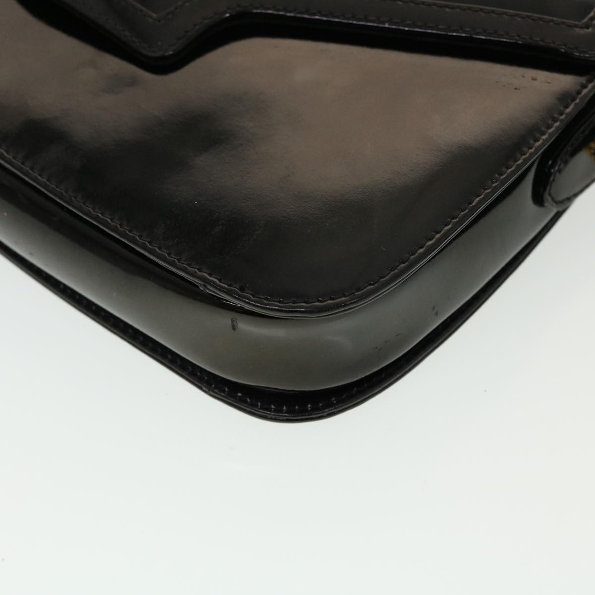 GUCCI Shoulder Bag Patent leather Black fm2405
