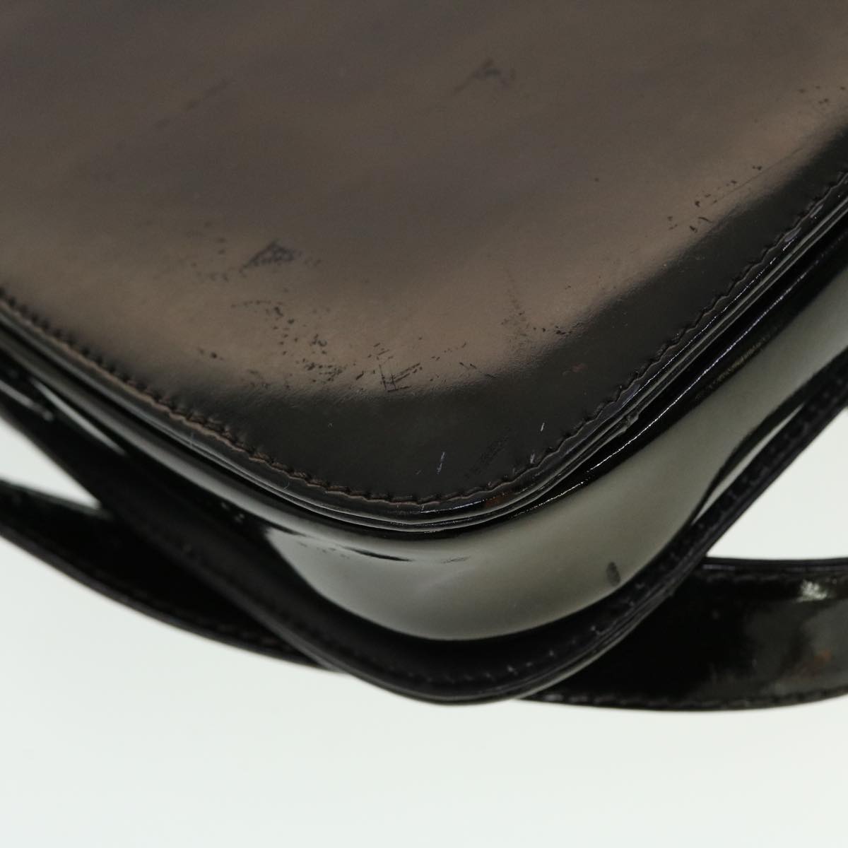 GUCCI Shoulder Bag Patent leather Black fm2405