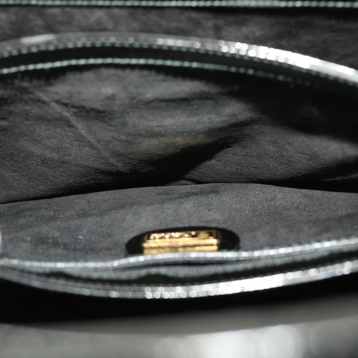 GUCCI Shoulder Bag Patent leather Black fm2405