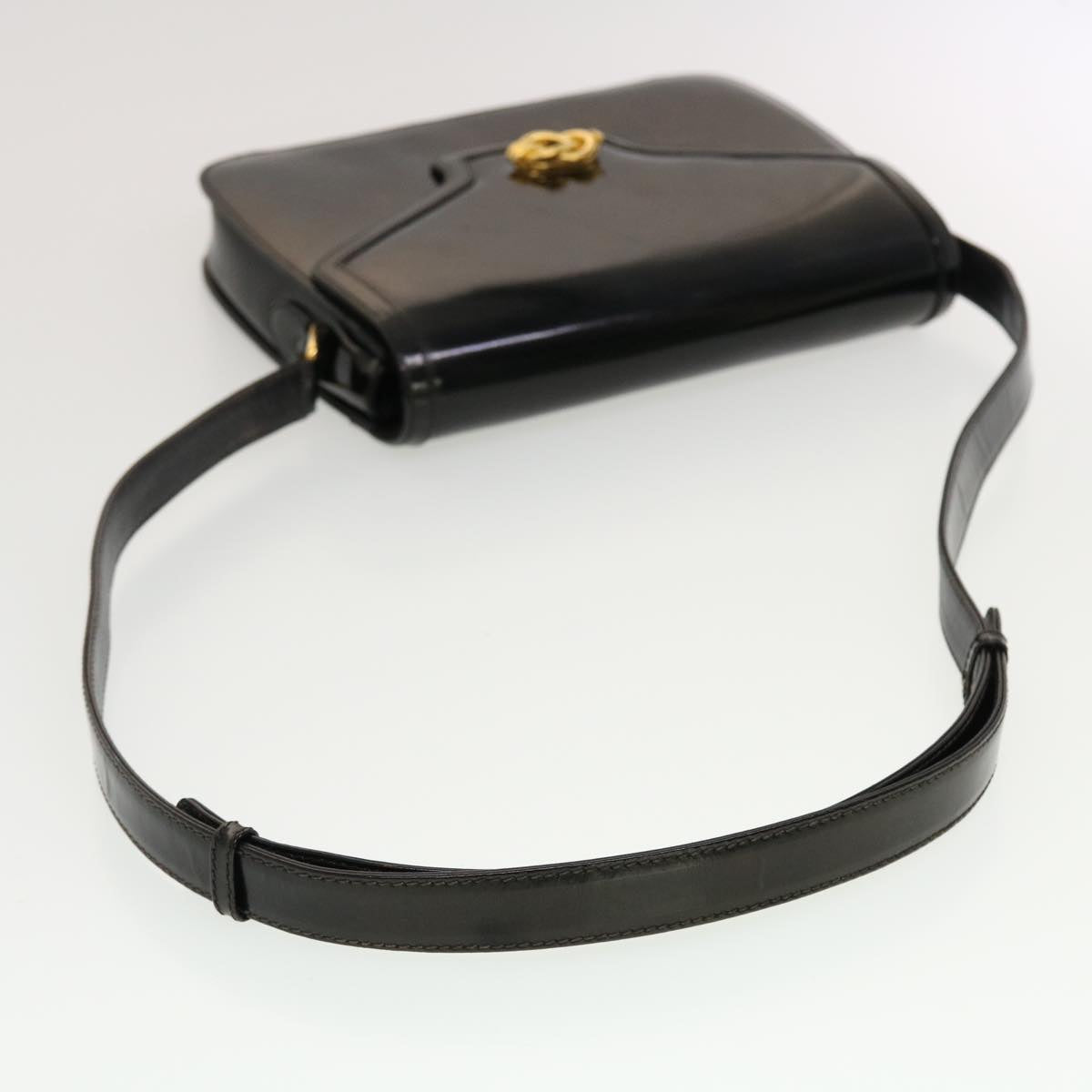 GUCCI Shoulder Bag Patent leather Black fm2405