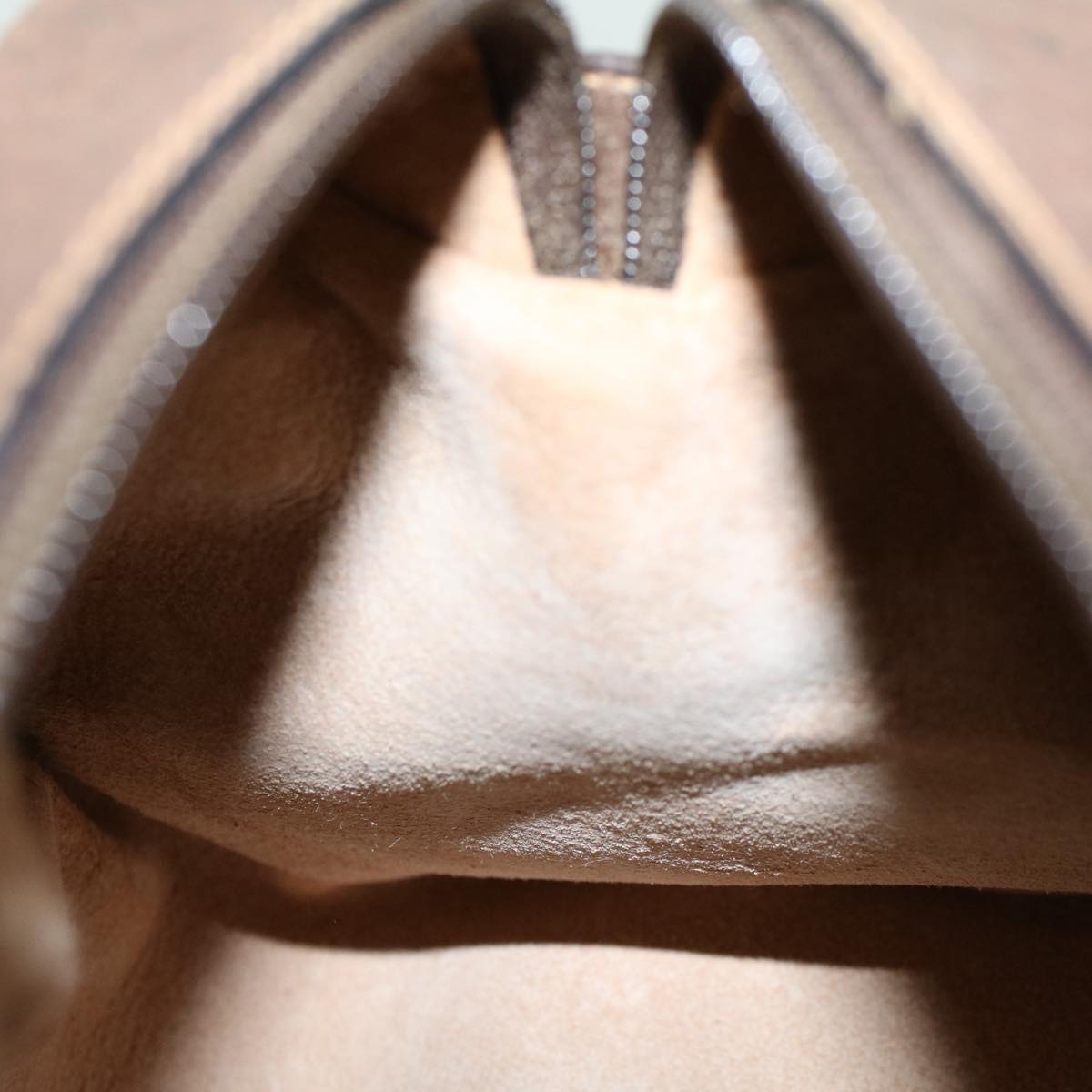 GUCCI GG Canvas Shoulder Bag PVC Leather Beige fm2421