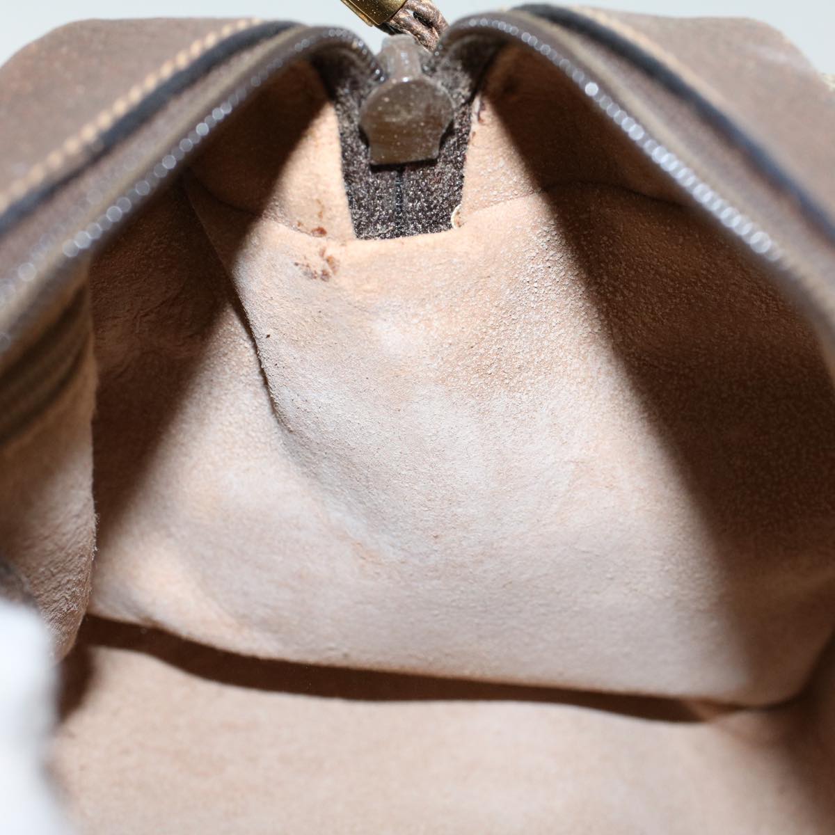 GUCCI GG Canvas Shoulder Bag PVC Leather Beige fm2421