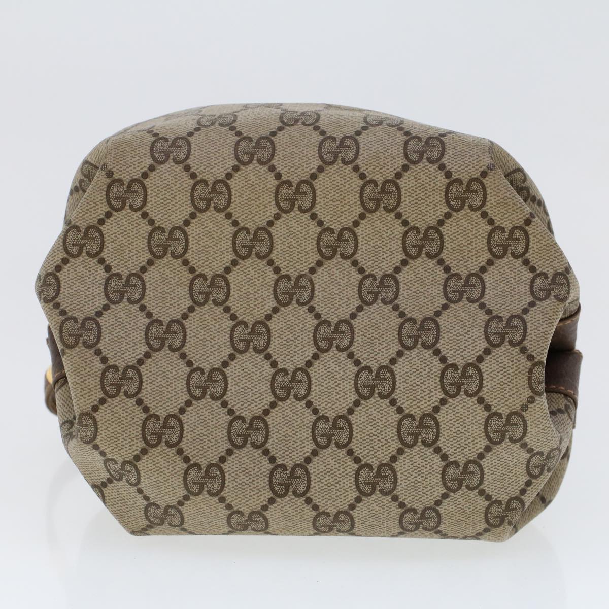 GUCCI GG Canvas Shoulder Bag PVC Leather Beige fm2421
