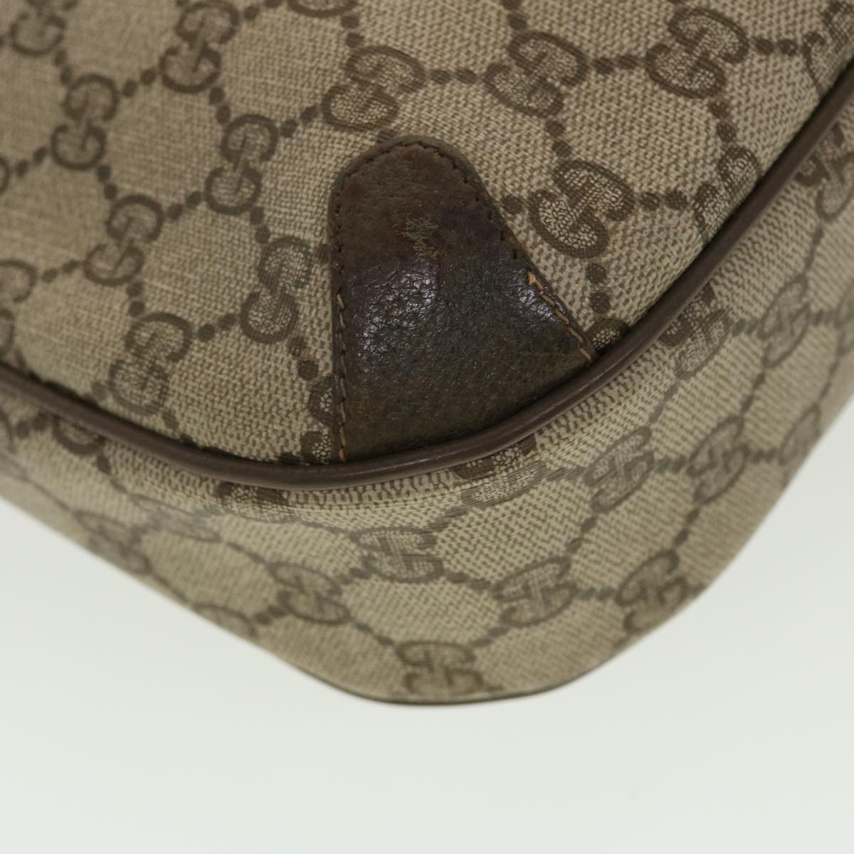 GUCCI GG Canvas Shoulder Bag PVC Leather Beige 32•02•022 fm2426