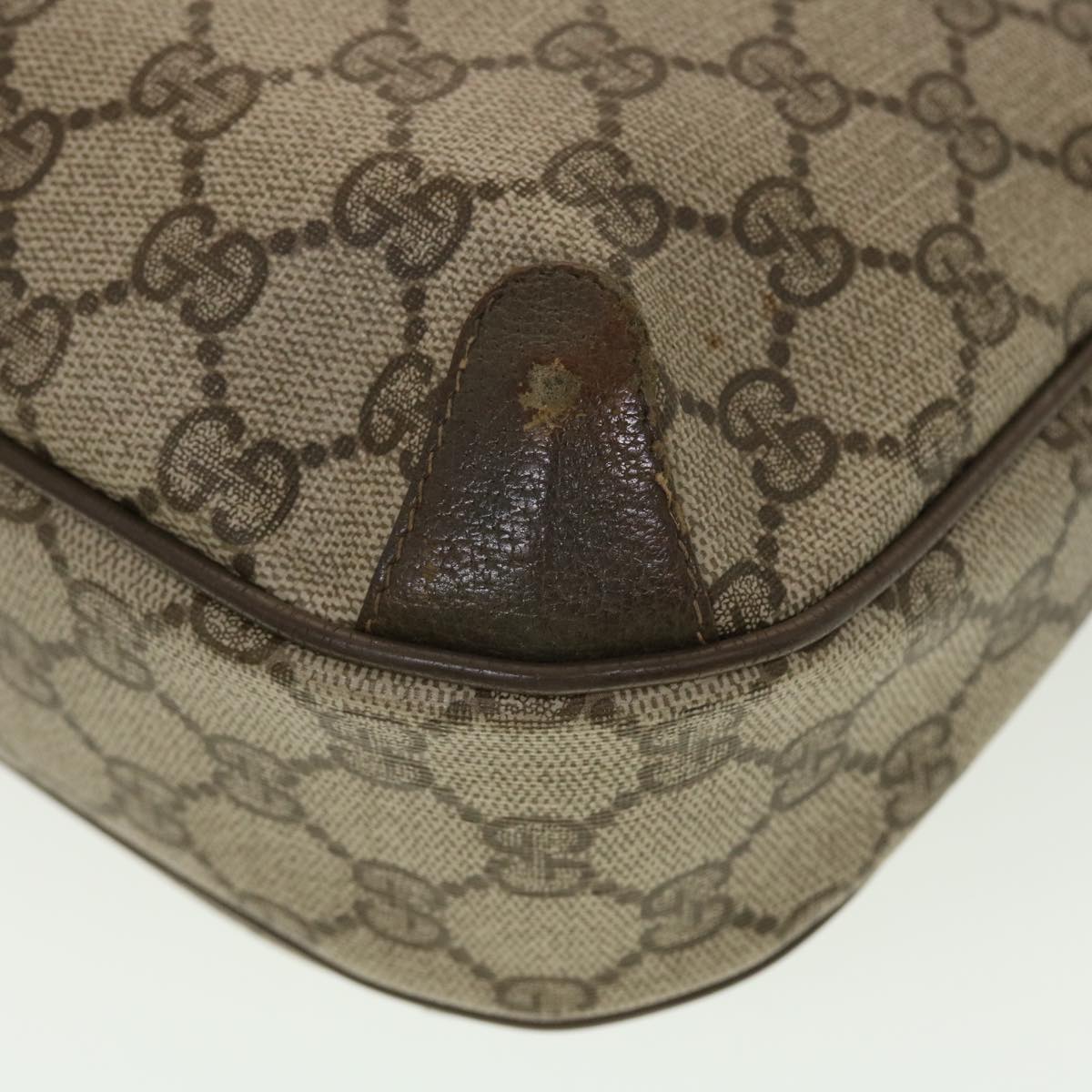 GUCCI GG Canvas Shoulder Bag PVC Leather Beige 32•02•022 fm2426