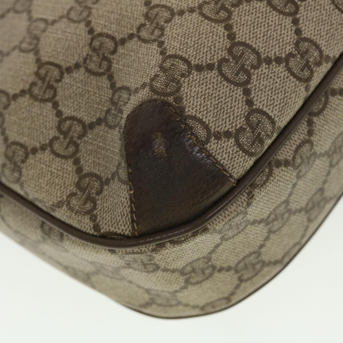 GUCCI GG Canvas Shoulder Bag PVC Leather Beige 32•02•022 fm2426