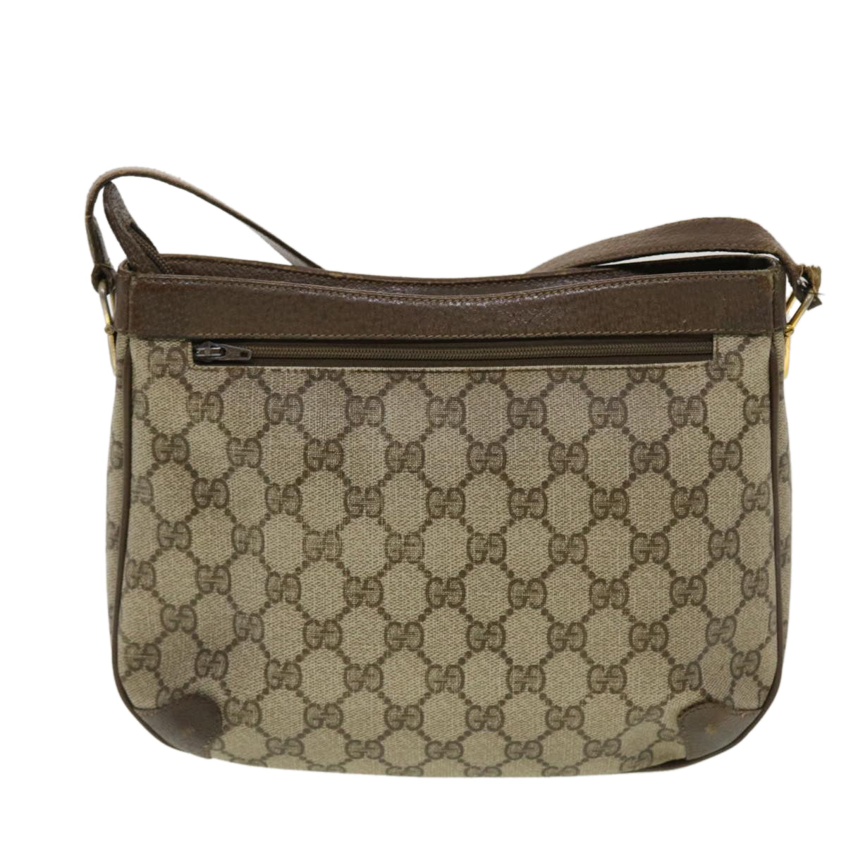 GUCCI GG Canvas Shoulder Bag PVC Leather Beige 32•02•022 fm2426