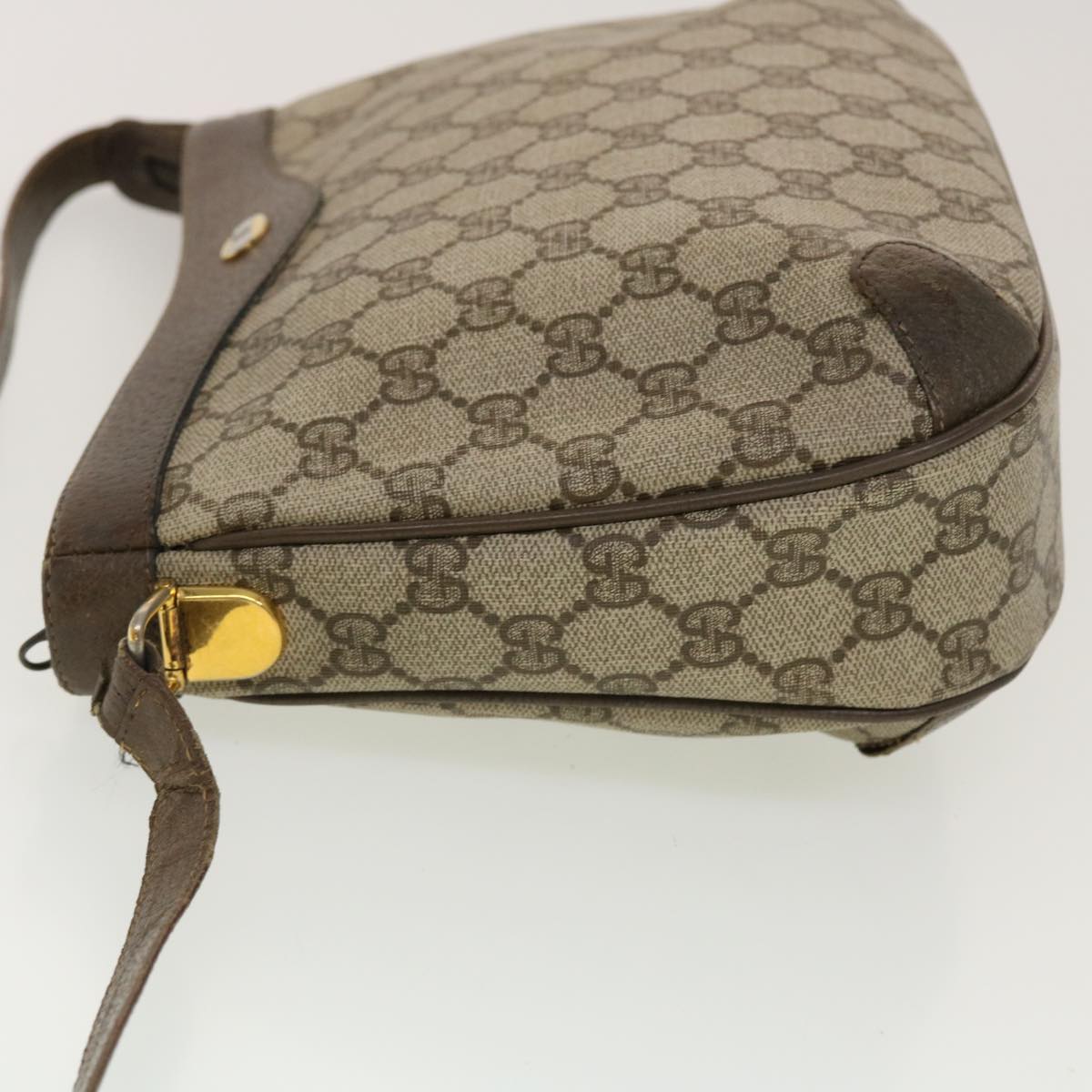 GUCCI GG Canvas Shoulder Bag PVC Leather Beige 32•02•022 fm2426