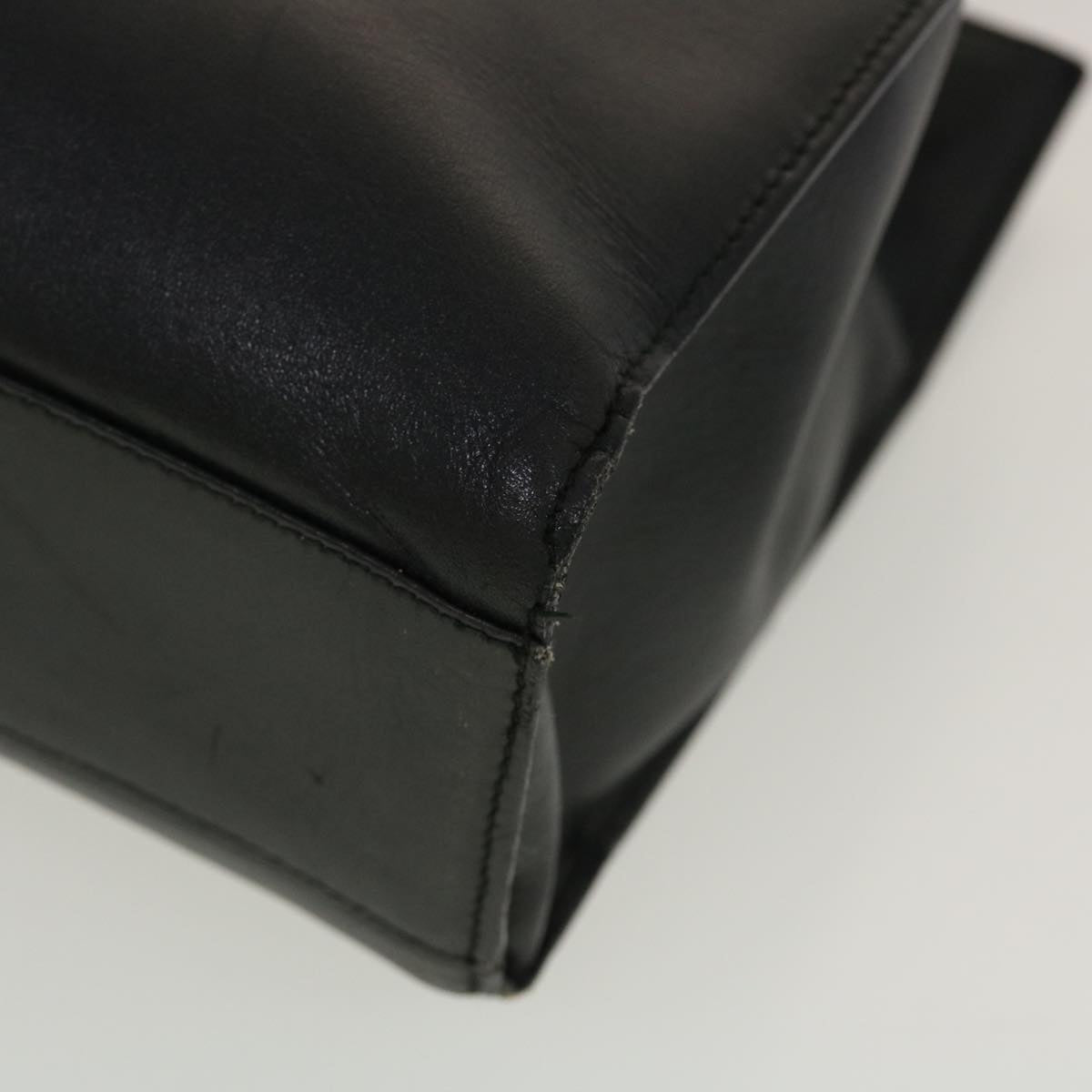 GUCCI Hand Bag Leather Black fm2430