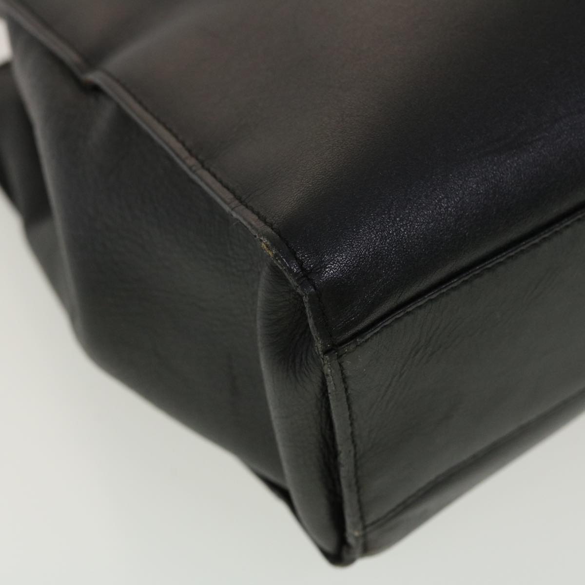 GUCCI Hand Bag Leather Black fm2430