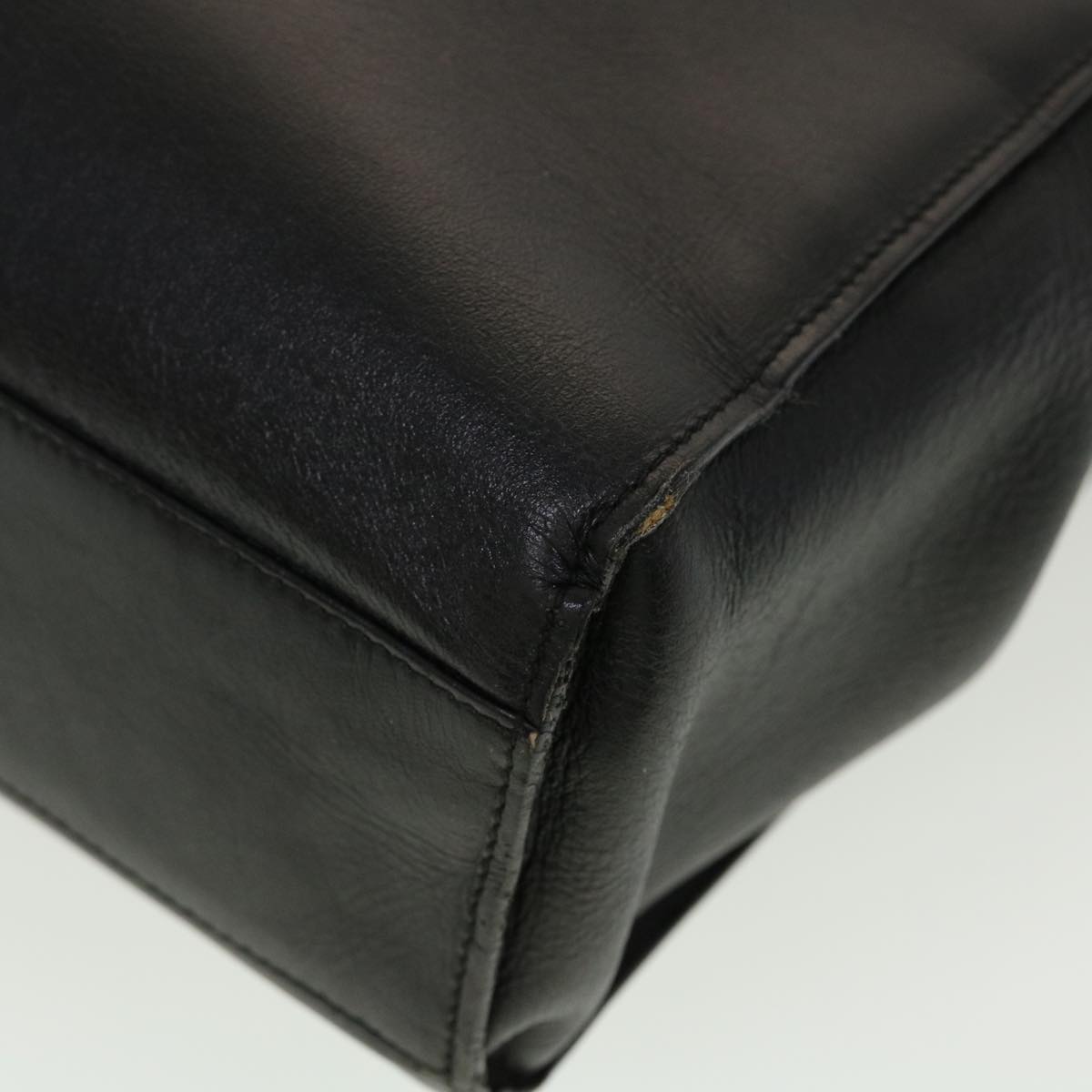 GUCCI Hand Bag Leather Black fm2430