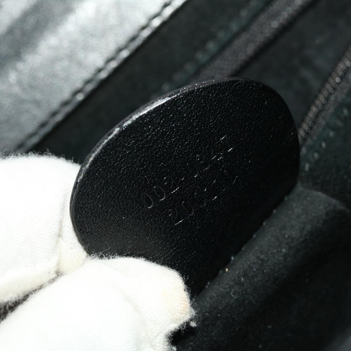 GUCCI Hand Bag Leather Black fm2430
