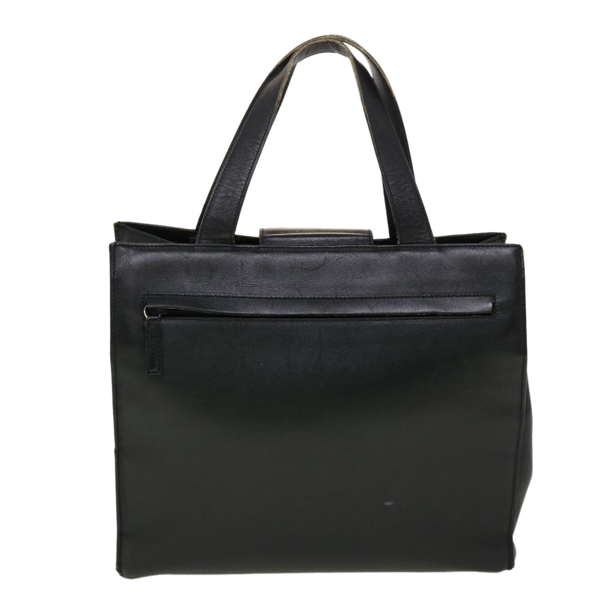 GUCCI Hand Bag Leather Black fm2430
