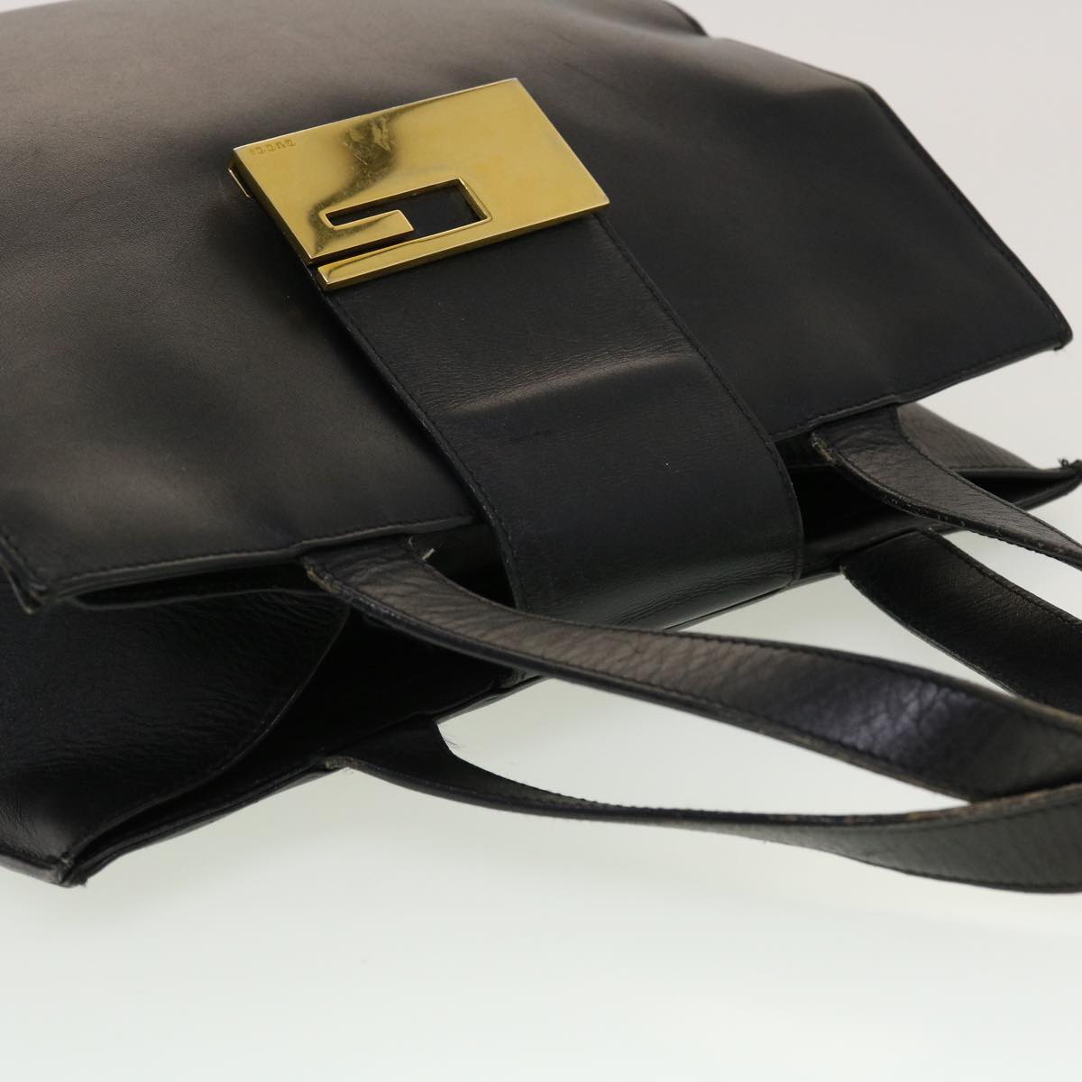 GUCCI Hand Bag Leather Black fm2430