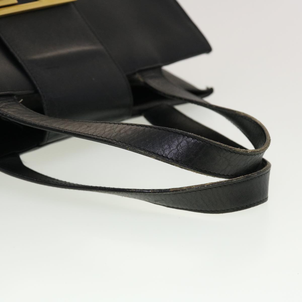 GUCCI Hand Bag Leather Black fm2430