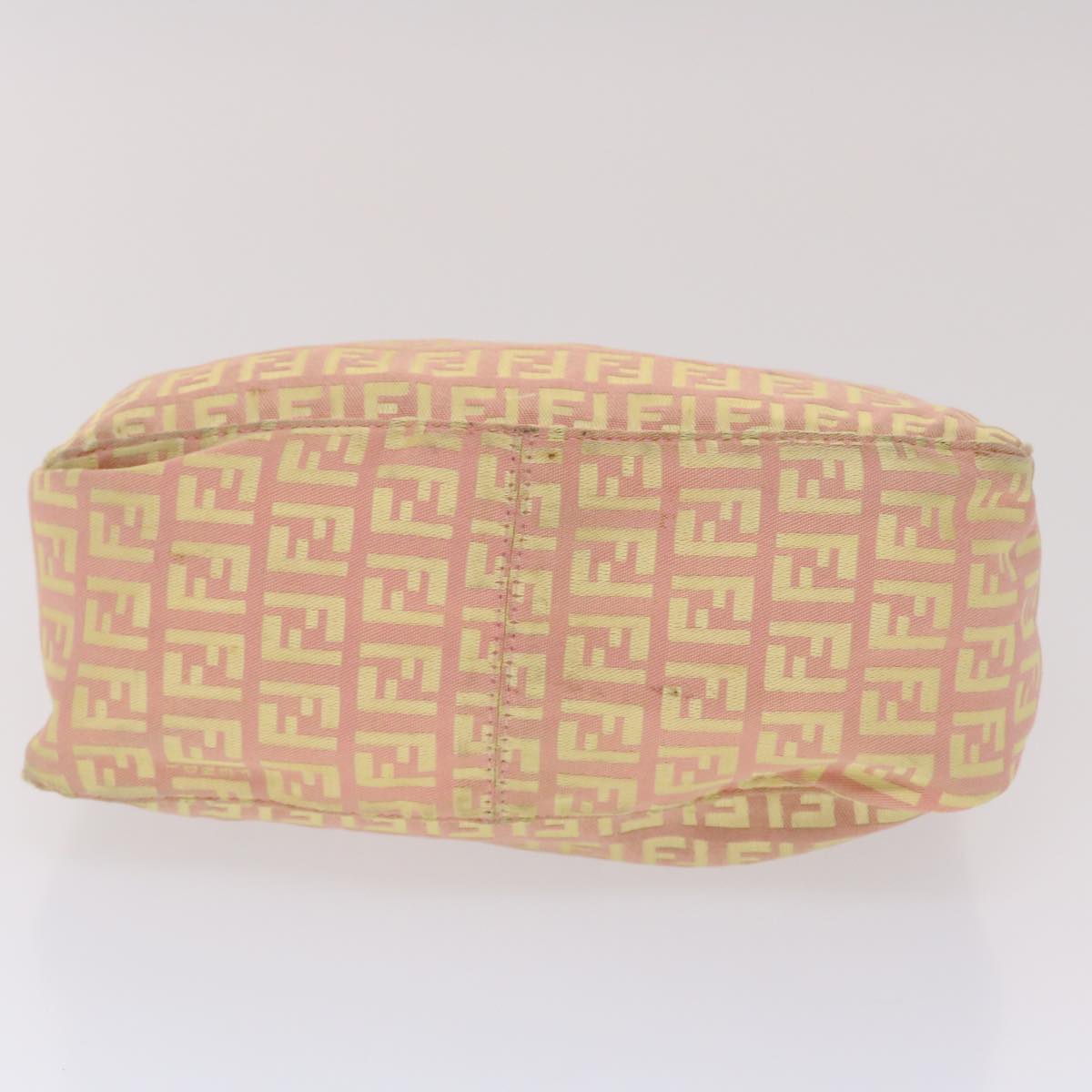 FENDI Zucchino Canvas Hand Bag Pink Gold fm2528