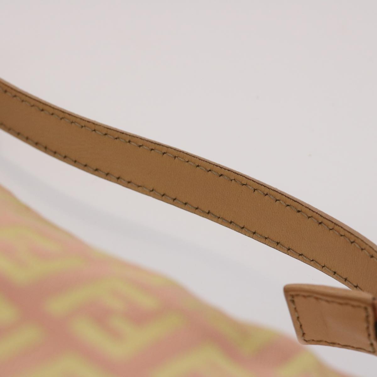 FENDI Zucchino Canvas Hand Bag Pink Gold fm2528
